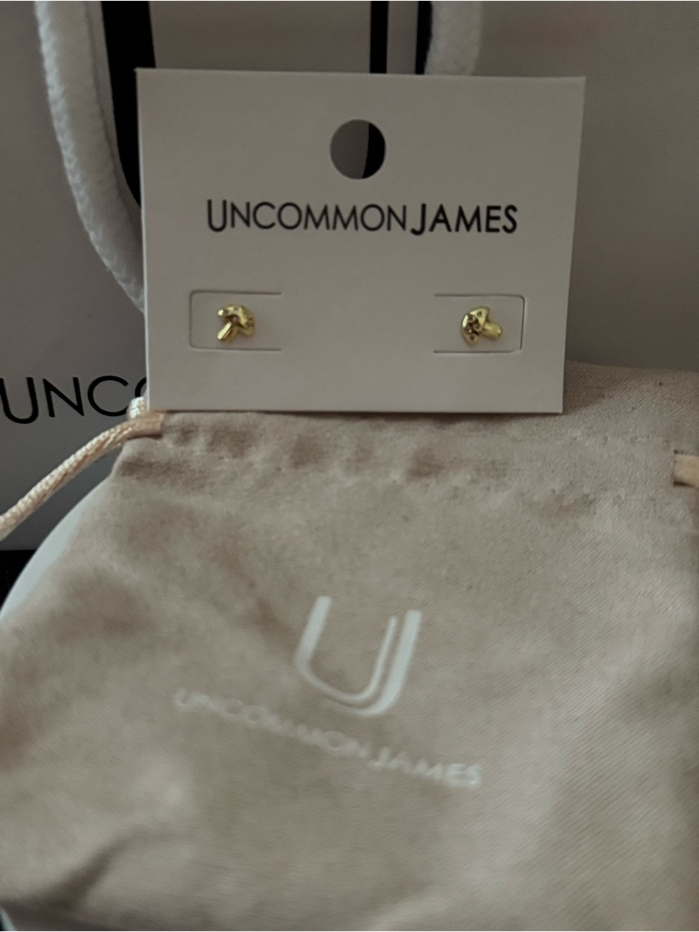 Uncommon James Gold Mushroom Stud Earrings